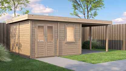 Lugarde Select - Norwich Modern log Cabin 388x388cm with 300cm Canopy