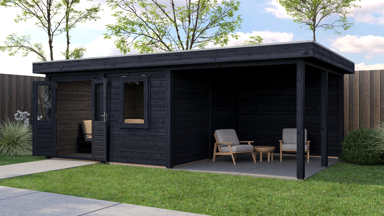 Lugarde Select - Norwich Modern log Cabin 388x388cm with 300cm Canopy