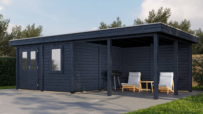 Lugarde Select - Leeds Modern log Cabin 388x388cm with 400cm Canopy