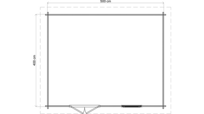 Lugarde Select - Dartmoor Flat Roof Log Cabin 500x400cm