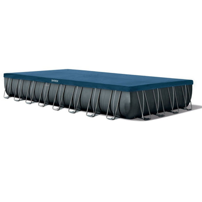 Intex 24ft x 12ft x 52" Ultra XTR Frame Rectangular Above Ground Swimming Pool with Sand Filter Pump and Accessories