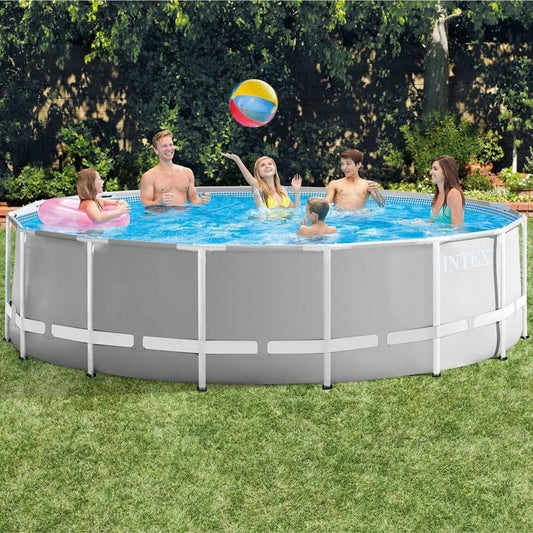 Intex 15ft x 48" Prism Frame Above Ground Swimming Pool with Filter Pump & Accessories