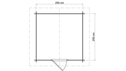 Lugarde Select - Canterbury Apex Roof Log Cabin 250x250cm