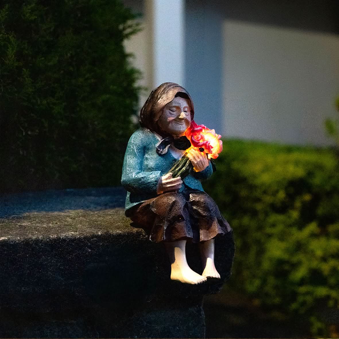 Grandmother Solar Garden Ornament Light Up Statue
