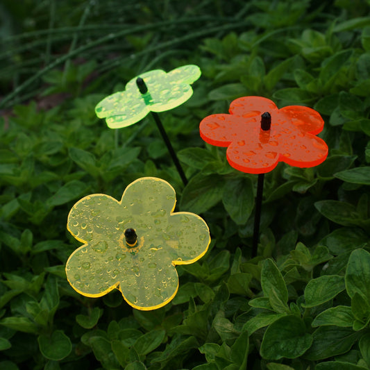 Small Garden Décor Ornaments Set of 3 'Blossom'