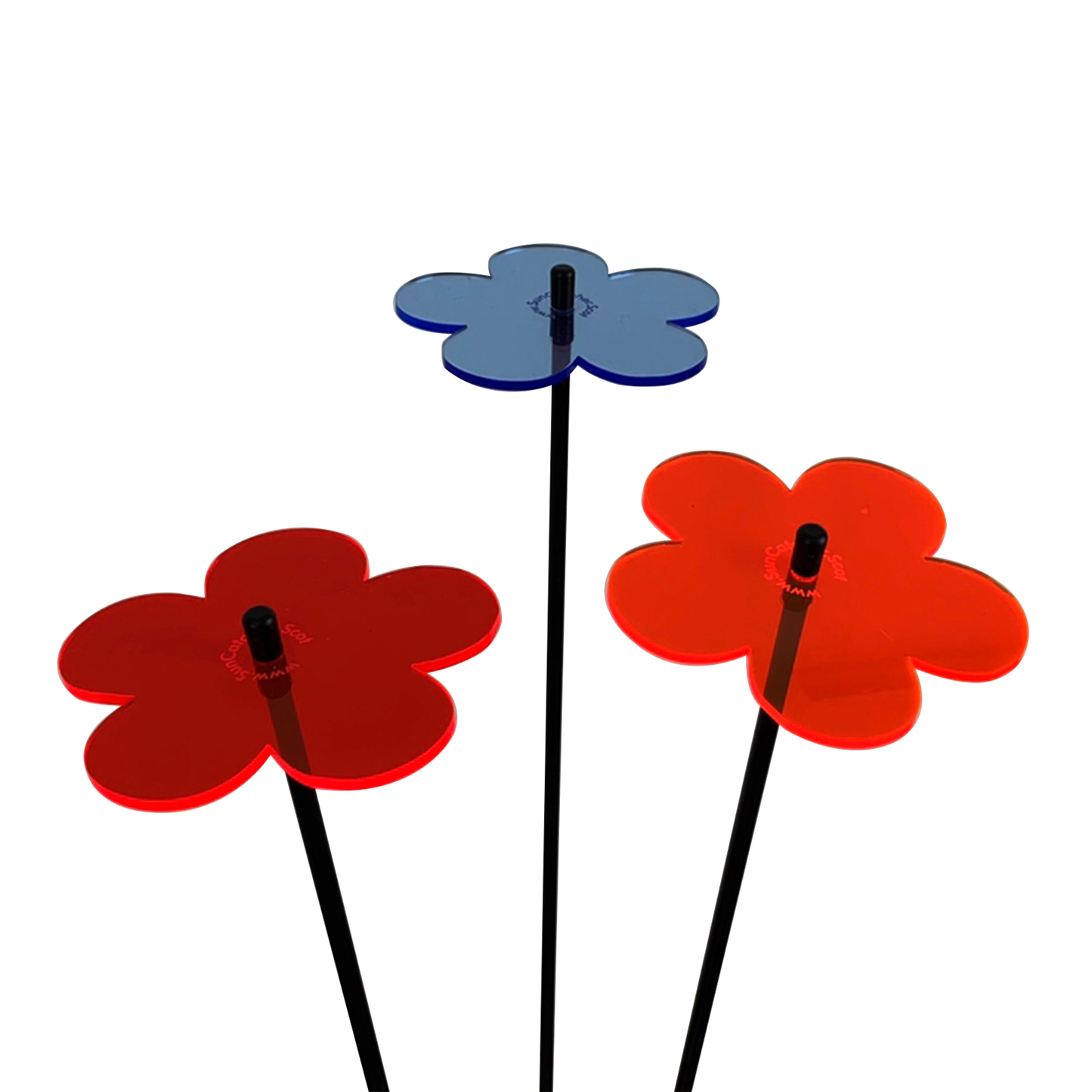 Garden Décor Ornaments Set of 3 'Blossoms'