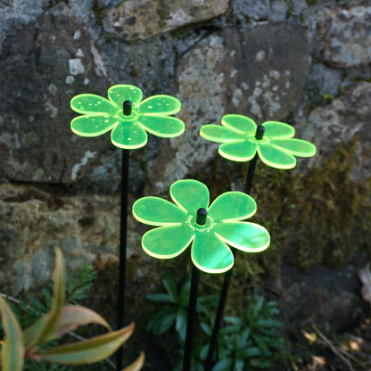 Garden Décor Ornaments Set of 3 'Daisies'