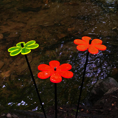 Garden Décor Ornaments Set of 3 'Daisies'