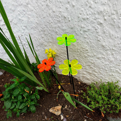 Garden Décor Ornaments Set of 3 'Daisies'