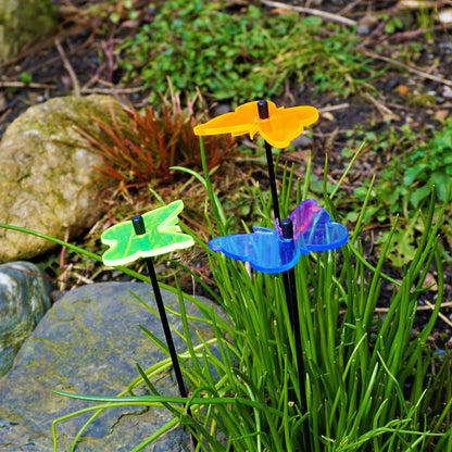 Small Garden Décor Ornaments Set of 3 'Gatekeeper Butterfly'