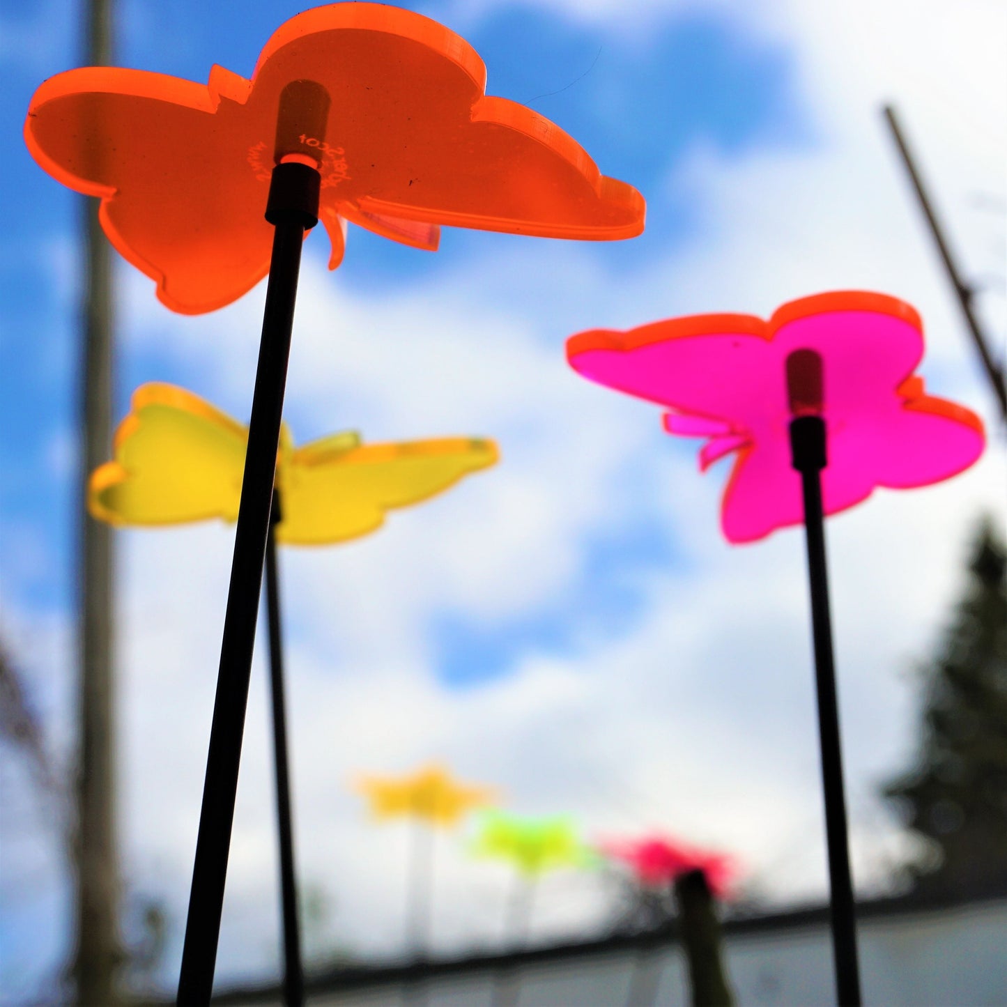 Small Garden Décor Ornaments Set of 3 'Gatekeeper Butterfly'