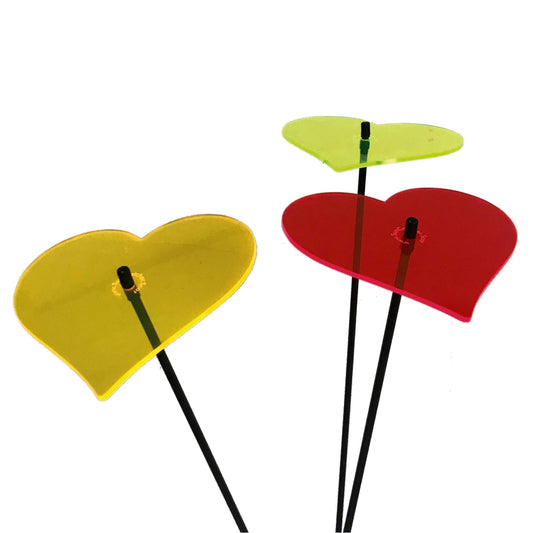 Large Garden Décor Ornaments Set of 3 'Hearts'