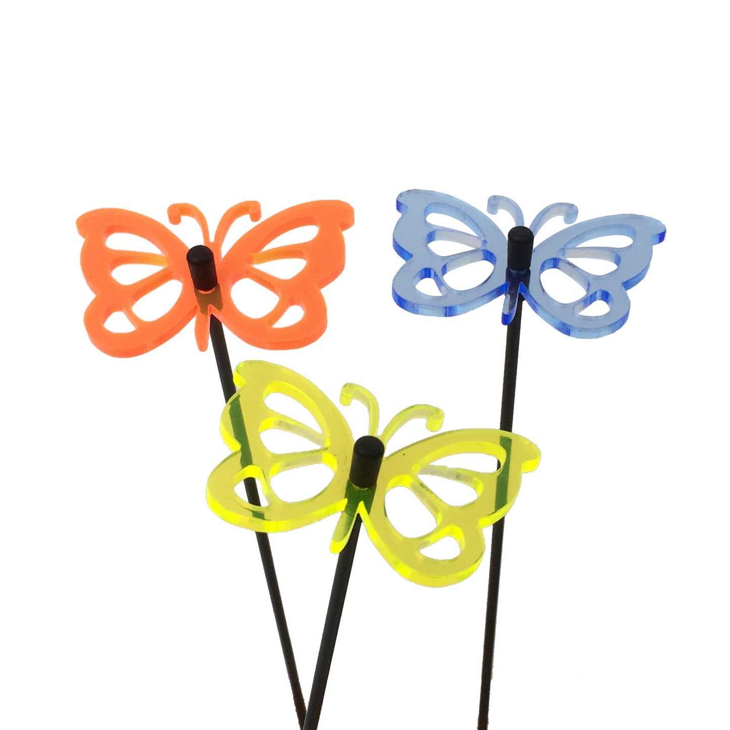 Small Garden Décor Ornaments Set of 3 'Comma Butterfly'