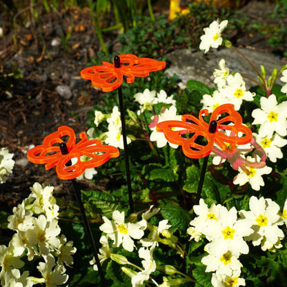 Small Garden Décor Ornaments Set of 3 'Comma Butterfly'