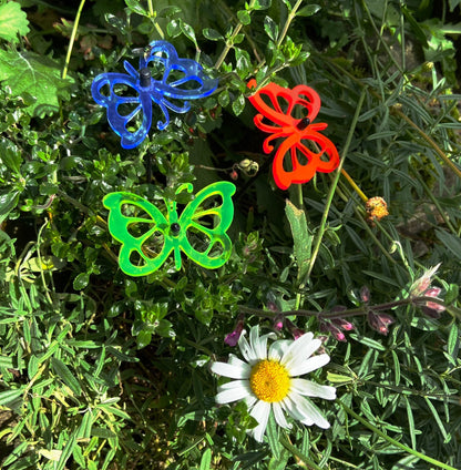 Small Garden Décor Ornaments Set of 3 'Comma Butterfly'