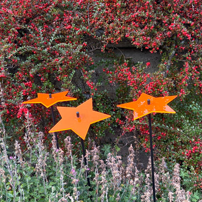 Large Garden Décor Ornaments Set of 3 'Shining Star'