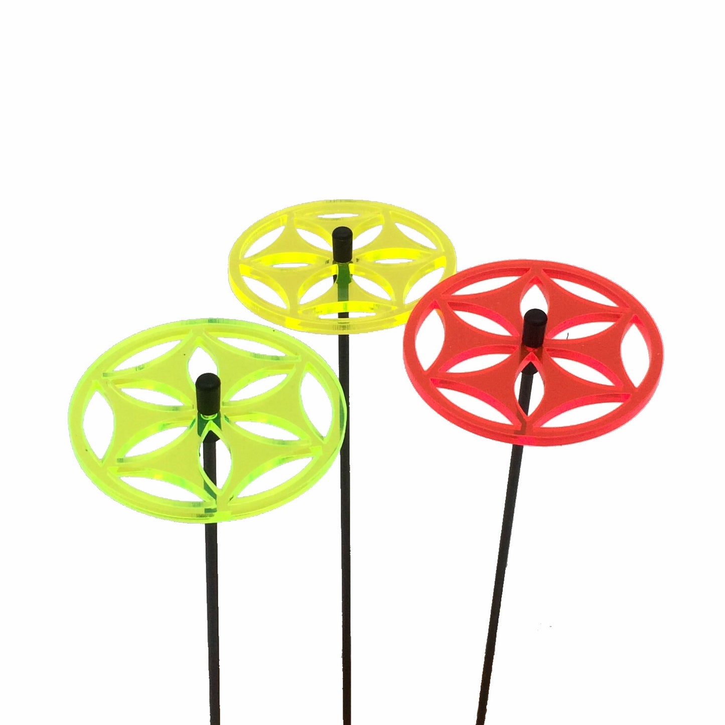 Small Garden Décor Ornaments Set of 3 'Sun Discs'