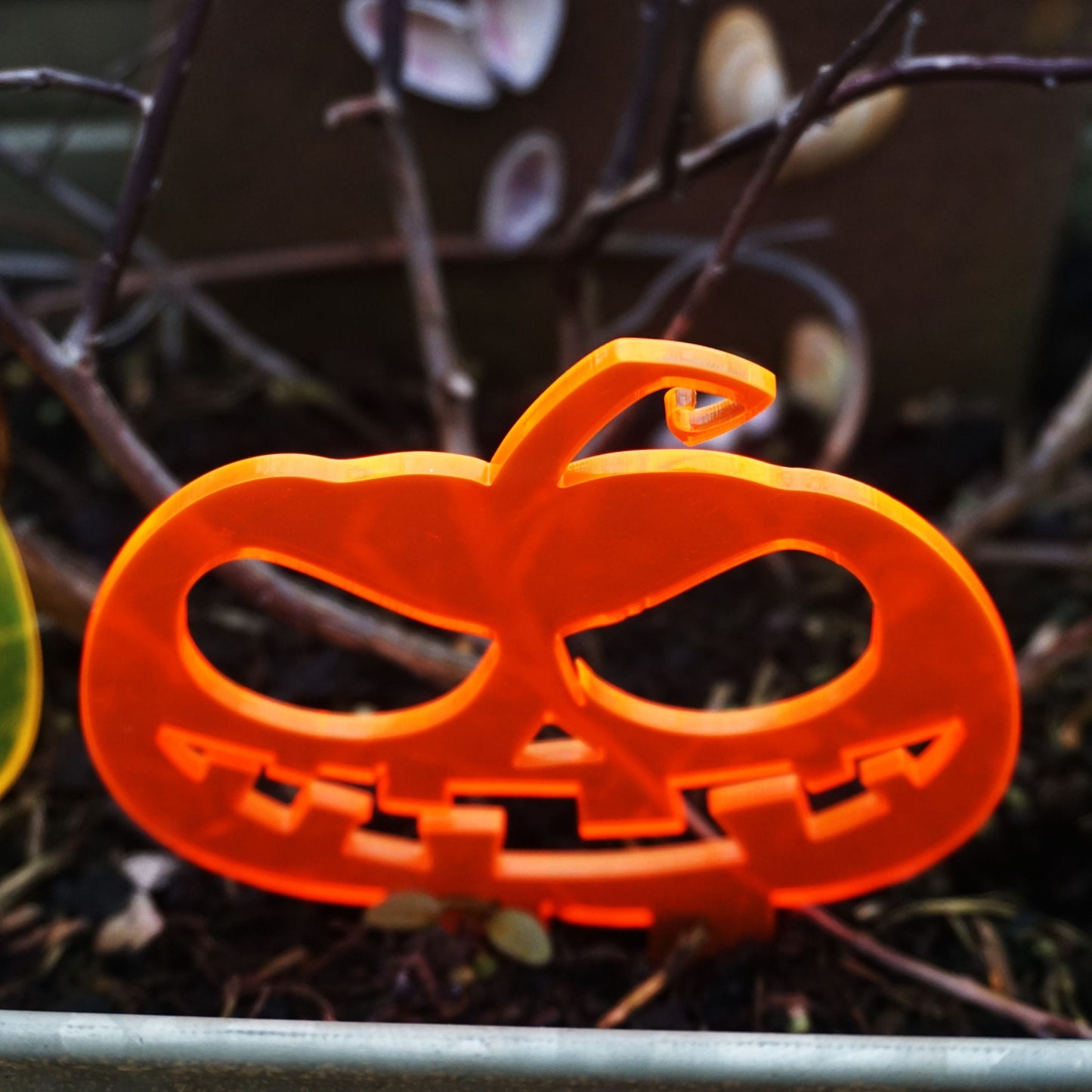 Garden Décor Ornament Stakes Set of 3 'Halloween Pumpkins'