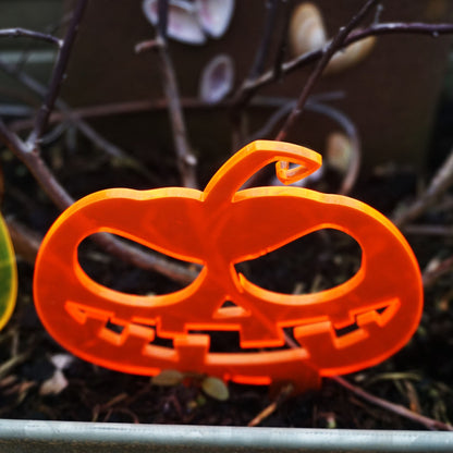 Garden Décor Ornament Stakes Set of 3 'Halloween Pumpkins'