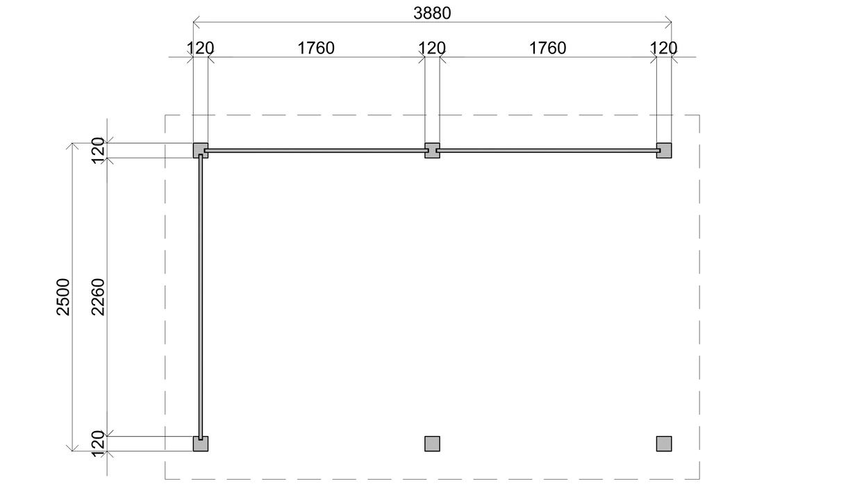 Lugarde Select Gazebo Andover 388x250cm 28mm