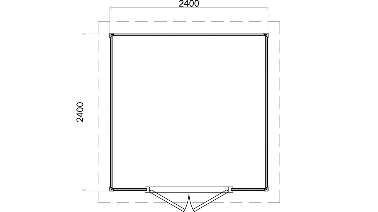 Lugarde Select - Inverness Flat Roof Prima Summerhouse 240x240cm