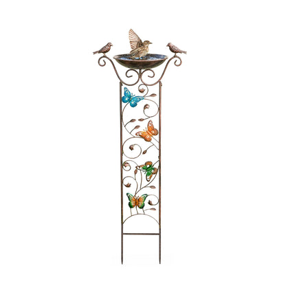Bronze Effect Bird Bath Garden Trellis – Weatherproof Outdoor Bird Feeder - Taylors Garden Buildings (view 3)