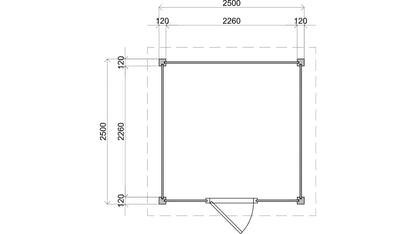Lugarde Select - Sedgley Modern log Cabin 250x250cm