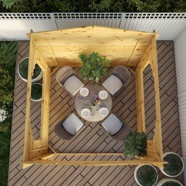 3m x 3m Log Cabin Gazebo - 28mm