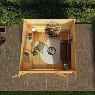 Mercia Pent Log Cabin 19mm - 3m x 3m