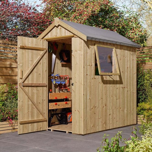 Rowlinson 4' x 6' Signature Heritage T&G Single Door Apex Shed