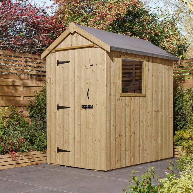 Rowlinson 4' x 6' Signature Heritage T&G Single Door Apex Shed