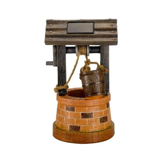 Solar Fountain Garden Water Feature Wishing Well