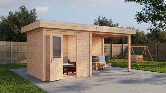 Lugarde Select - Birmingham Modern log Cabin 250x250cm with 300cm Canopy