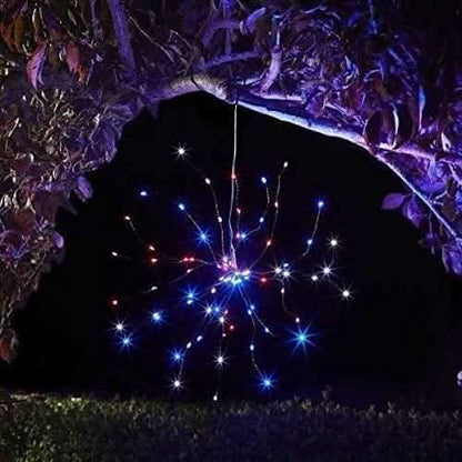 Solar Powered LED Starburst Pendant Light
