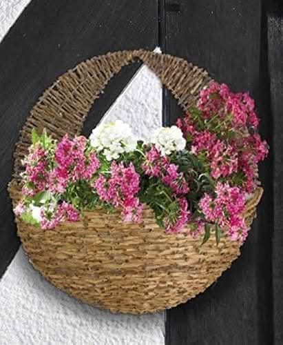 Decorative Rattan Garden Hanging Basket 16"