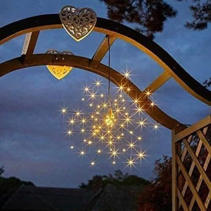 Solar Powered LED Starburst Pendant Light