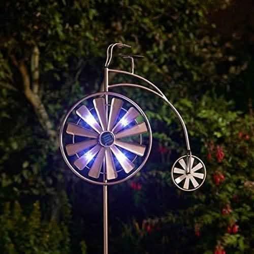 Decorative Solar Powered Light Up Garden Wind Spinners - Taylors Garden Buildings (view 1)