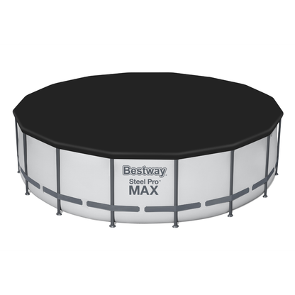 Bestway Round Steel Pro MAX™ Grey 16ft x 48" Above Ground Swimming Pool, Filter, Pump & Accessories