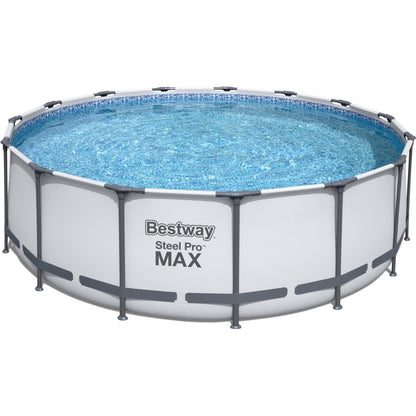 Bestway 15ft x 48" Steel Pro MAX™ Round Above Ground Swimming Pool, Filter Pump & Accessories