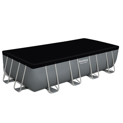 Bestway 18ft x 9ft x 48" Rectangular Steel Pro MAX™ Above Ground Swimming Pool, Filter Pump & Accessories