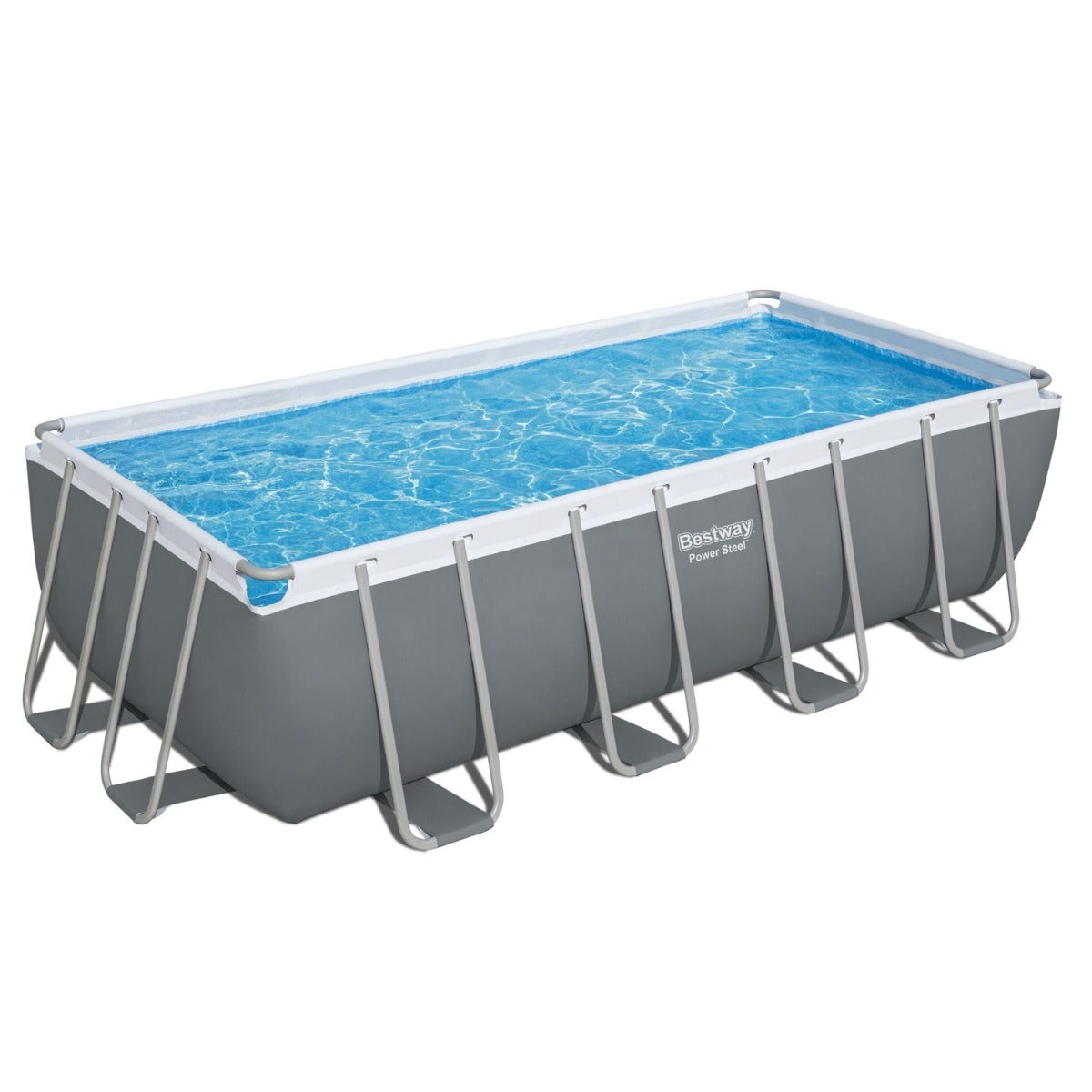 Bestway 16ft x 8ft x 48" Rectangular Steel Pro MAX Above Ground Swimming Pool, Filter Pump & Accessories