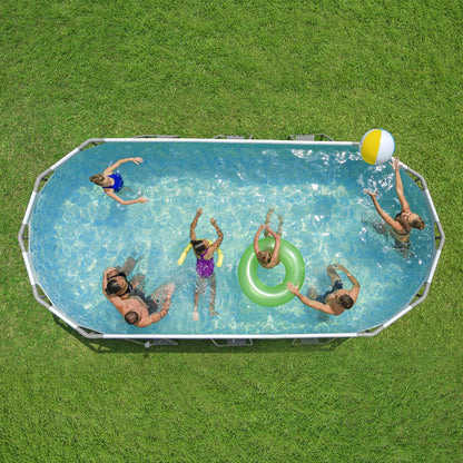 Bestway 18ft x 9ft x 48" Oval Steel Pro Max™ Above Ground Swimming Pool, Filter Pump & Accessories