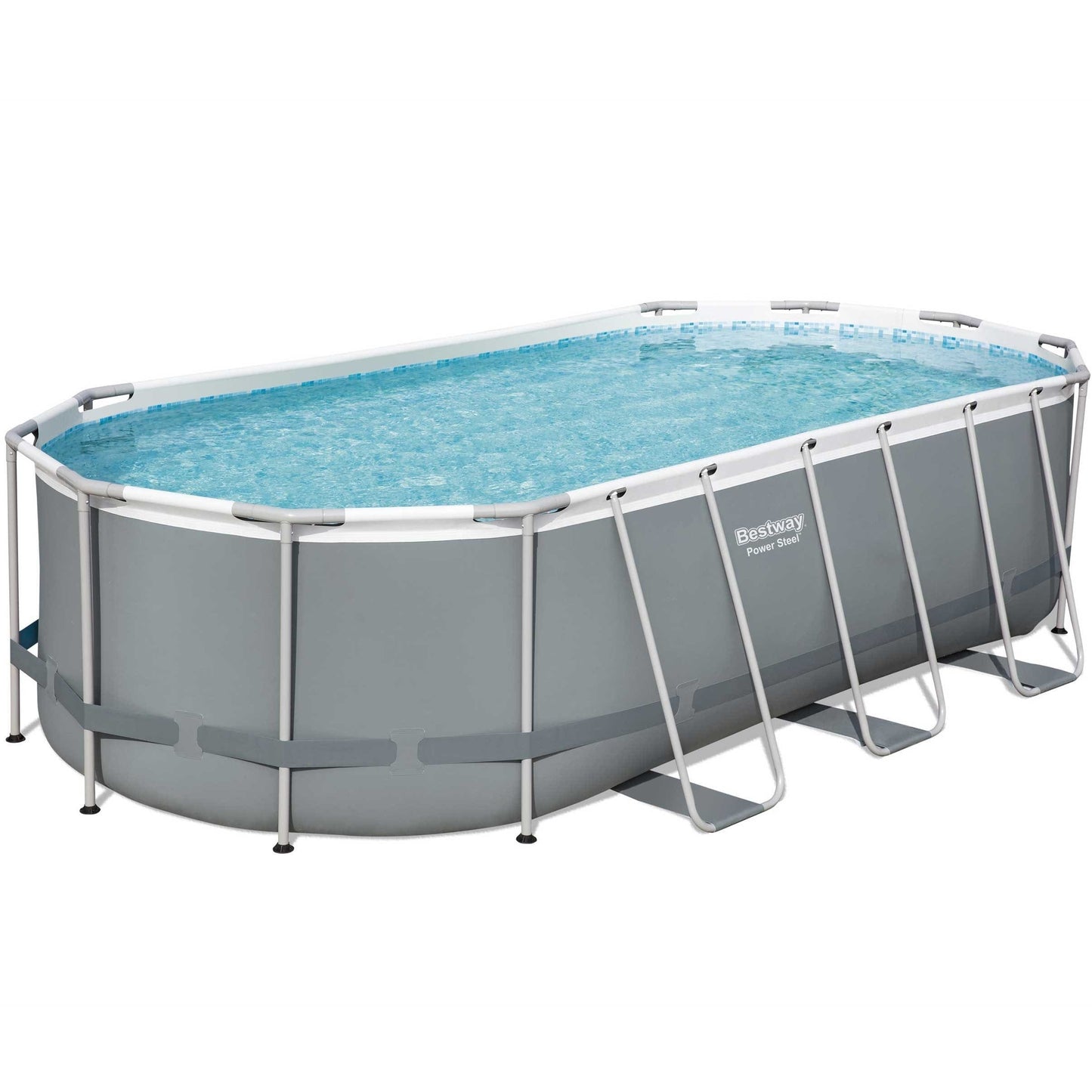 Bestway 18ft x 9ft x 48" Oval Steel Pro Max™ Above Ground Swimming Pool, Filter Pump & Accessories