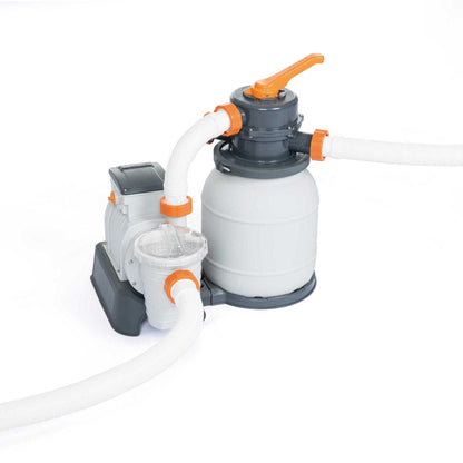 Bestway 18ft x 9ft x 48" Rectangular Steel Pro MAX™ Above Ground Swimming Pool, Sand Filter Pump & Accessories