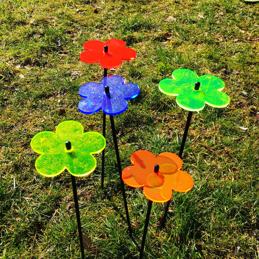 Garden Décor Ornaments Set of 5 'Blossoms' Medium
