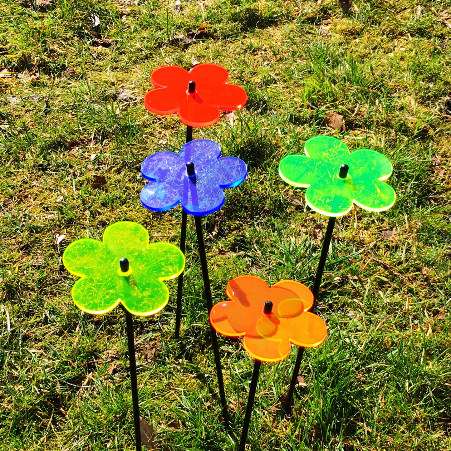 Garden Décor Ornaments Set of 5 'Blossoms' Medium