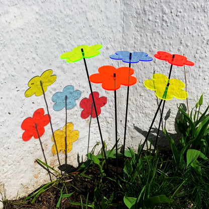 Large Garden Décor Ornaments Set of 5 'Blossoms'