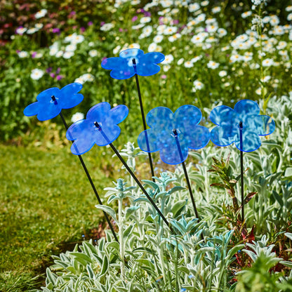 Large Garden Décor Ornaments Set of 5 'Blossoms'