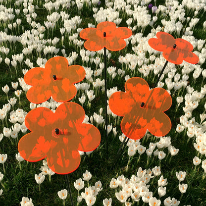 Large Garden Décor Ornaments Set of 5 'Blossoms'