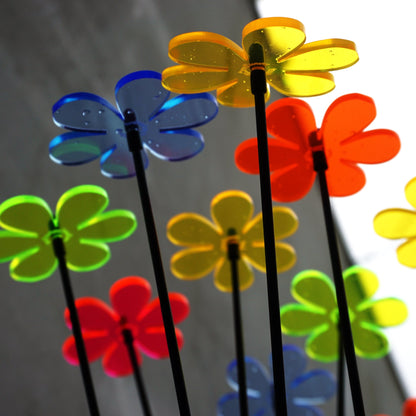 Small Garden Décor Ornaments Set of 5 Daisy